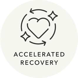 A heart encircled by arrows and stars represents progress. Below it, the text reads 