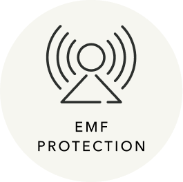 A stylized human figure emits curved signal lines, symbolizing communication. The text below reads 