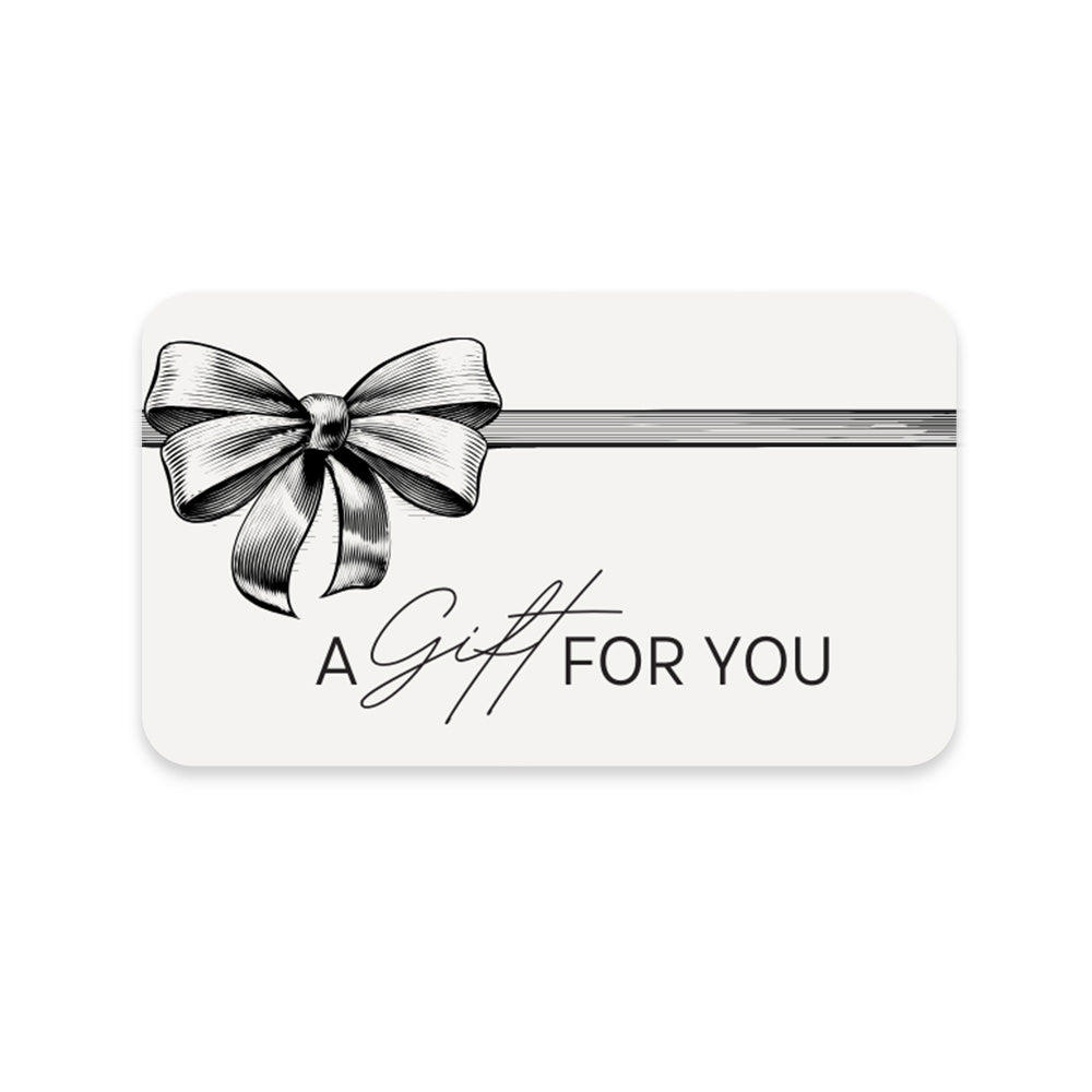 A gift card that says