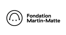 A minimalist logo shows a black circle with a stylized, simple face inside, resembling a smiley. To the right, the text reads: 
